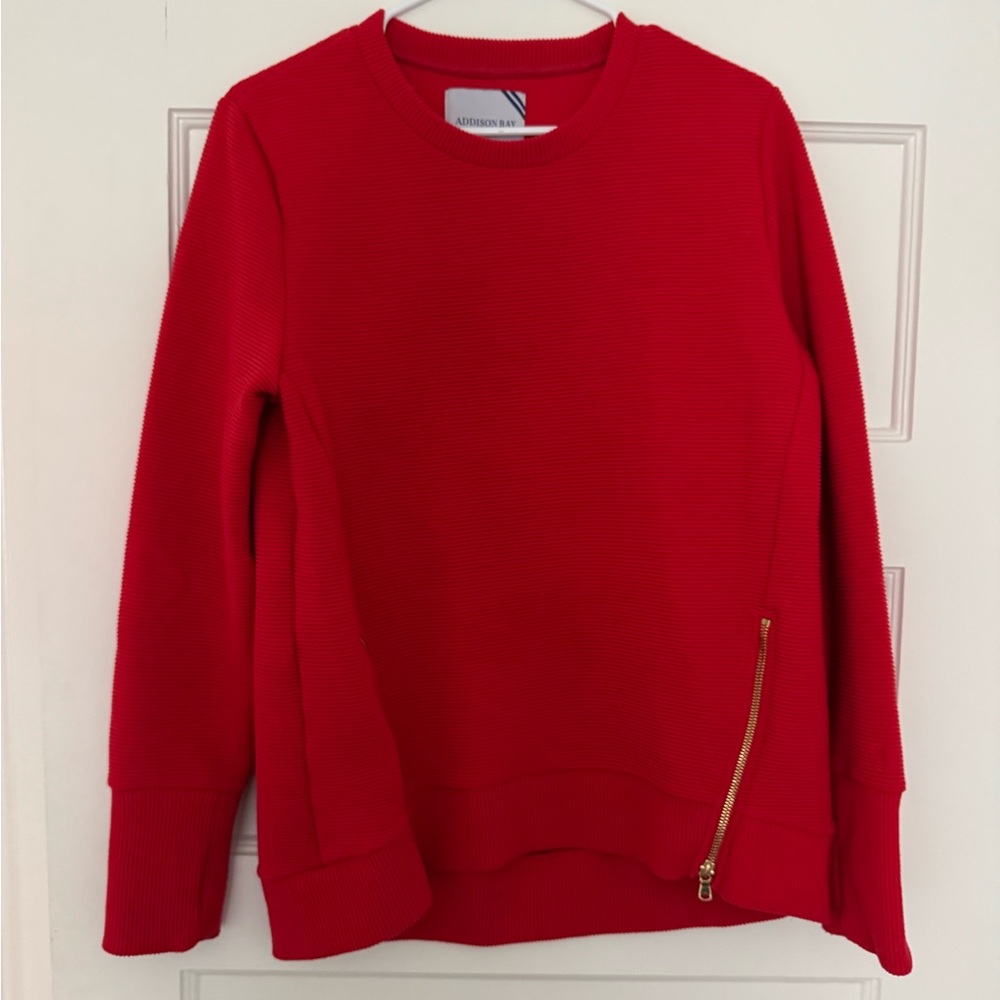 Addison Bay Vibrant Red Crew Neck Sweater
